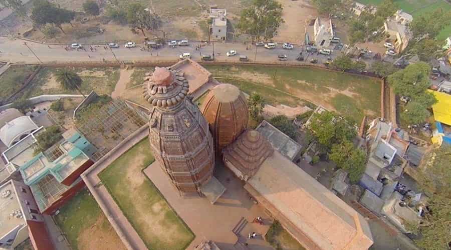 Aerial view of Radha Madana Mohan Temple, Vrindavan