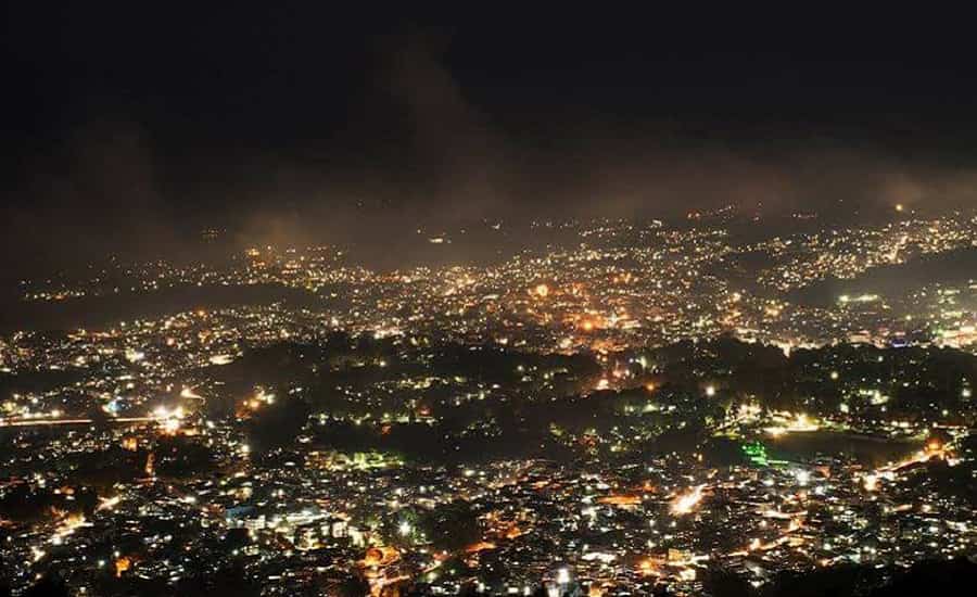 Shillong City in Evening