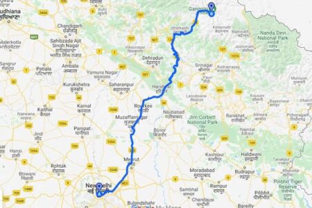 Gangotri Google Route Map