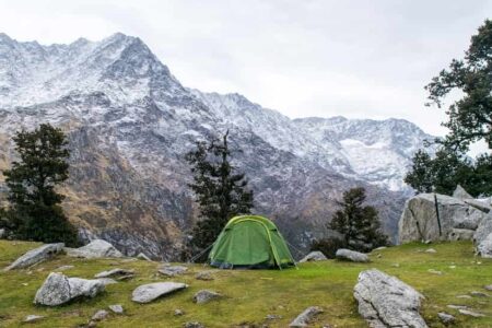 Camping at snowline cafe