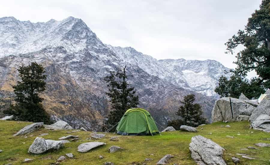 Camping at snowline cafe