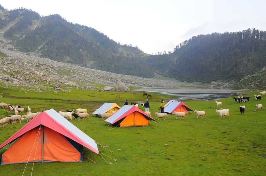 Kareri Lake campsite view