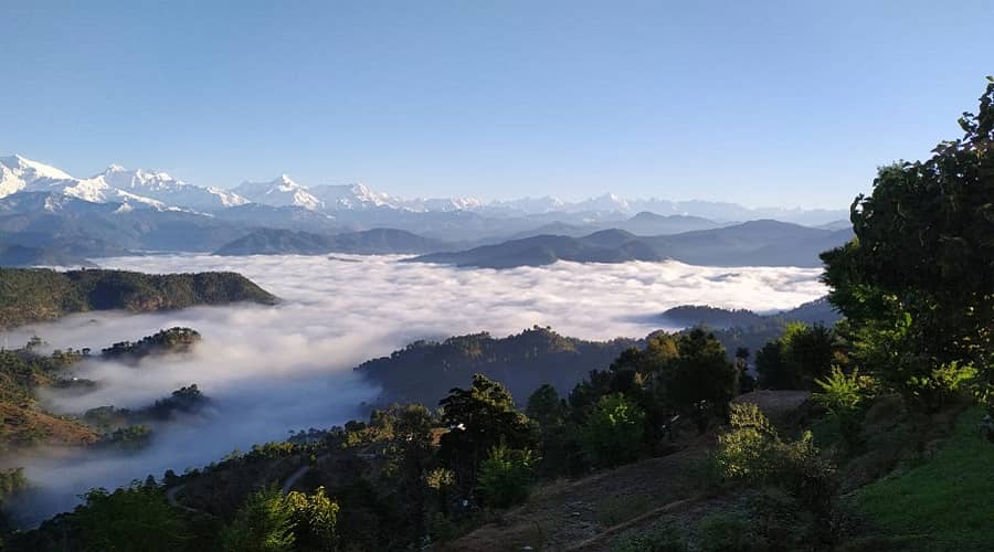 View of Almora city from Kasar Devi