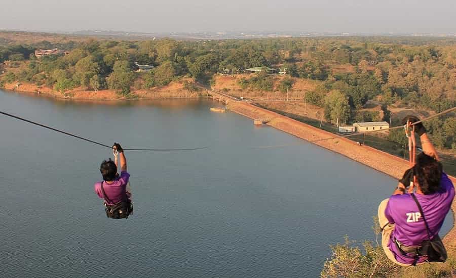 Zipline in Kerwa Dam