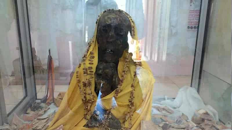 The mummy of Sangha Tenzin in Gue village of Spiti Valley