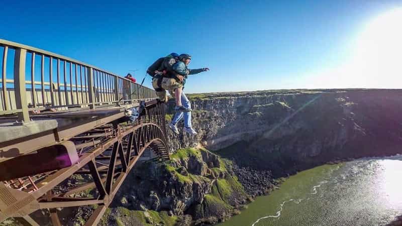 Bungee Jumping at Perrine Bridge, the USA