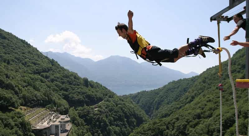 Bungee Jumping at Verzasca Dam, Switzerland